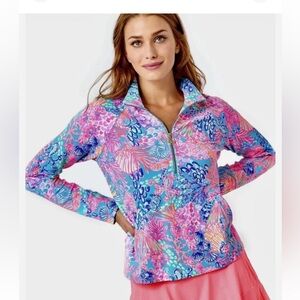 Lilly Pulitzer UPF 50+ Skipper Popover - Multi Splendor In The Sand